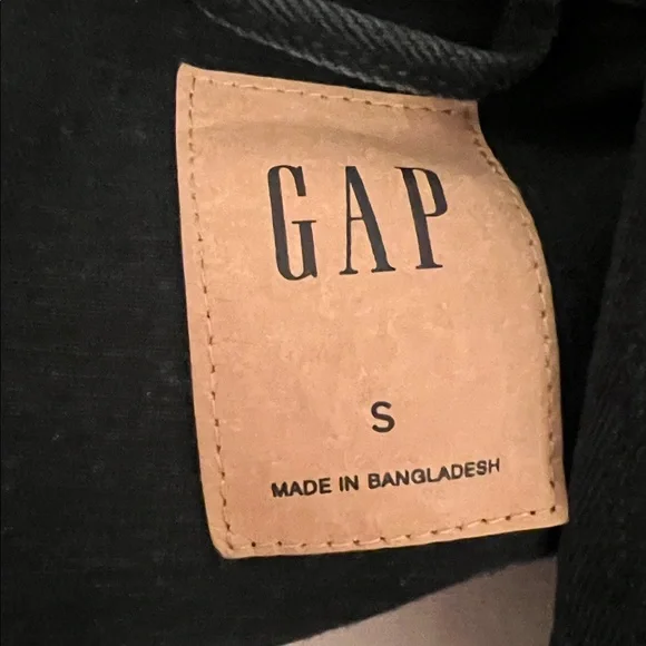 GAP Black Denim Puff Sleeve Jean Jacket - Picture 6 of 8